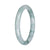 Untreated White with Green Pattern Burma Jade Bangle - 56mm Petite Round