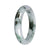 Grade A Gray with Deep Green Pattern Jadeite Jade Bangle - 54mm Half Moon