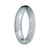 Grade A Gray with Deep Green Pattern Jadeite Jade Bangle - 54mm Half Moon