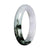 Authentic Light Lavender with Deep Green Patch Jadeite Jade Bangle - 57mm Half Moon