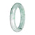 Natural Light Green with Apple and Deep Green Patches Burma Jade Bangle - 57mm Half Moon
