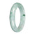 Natural Light Green with Apple and Deep Green Patches Burma Jade Bangle - 57mm Half Moon