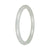 Genuine White Traditional Jade Bangle - 57mm Petite Round