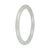 Genuine White Traditional Jade Bangle - 57mm Petite Round