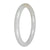 Authentic White with Pale Yellow Patch Traditional Jade Bangle Bracelet - 59mm Petite Round