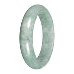Grade A Green Burmese Jade Bangle - 58mm Half Moon