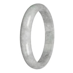 Genuine Grey Burma Jade Bangle - 83mm Half Moon
