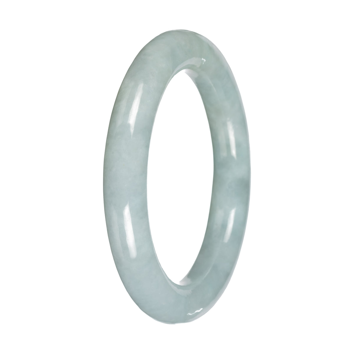 Genuine Light Green Traditional Jade Bangle - 52mm Round