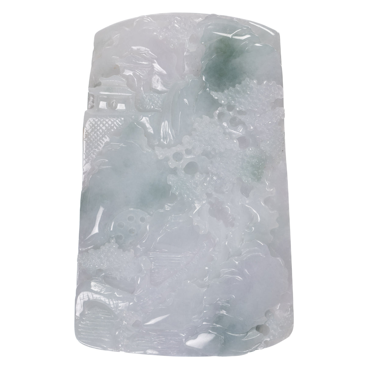 ShanShui (Mountain and Water) Jade Pendant - Type A Jadeite