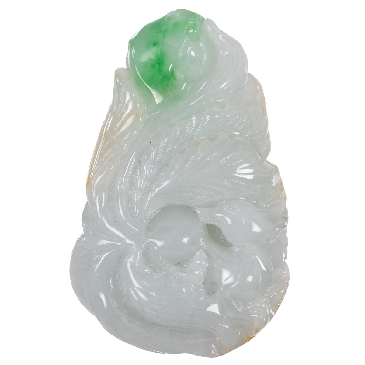 Jade Fox Pendant - Real Burmese Jadeite