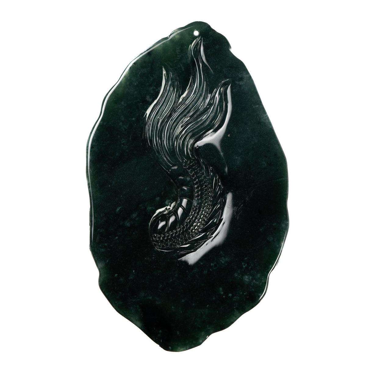 Carved Dragon Jade Pendant