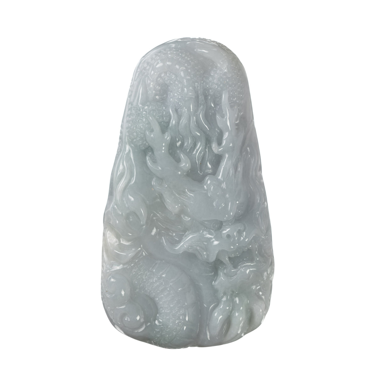 Handcrafted Natural Jadeite Dragon Pendant