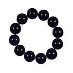 Mens Black Feicui Jade Bead Bracelet
