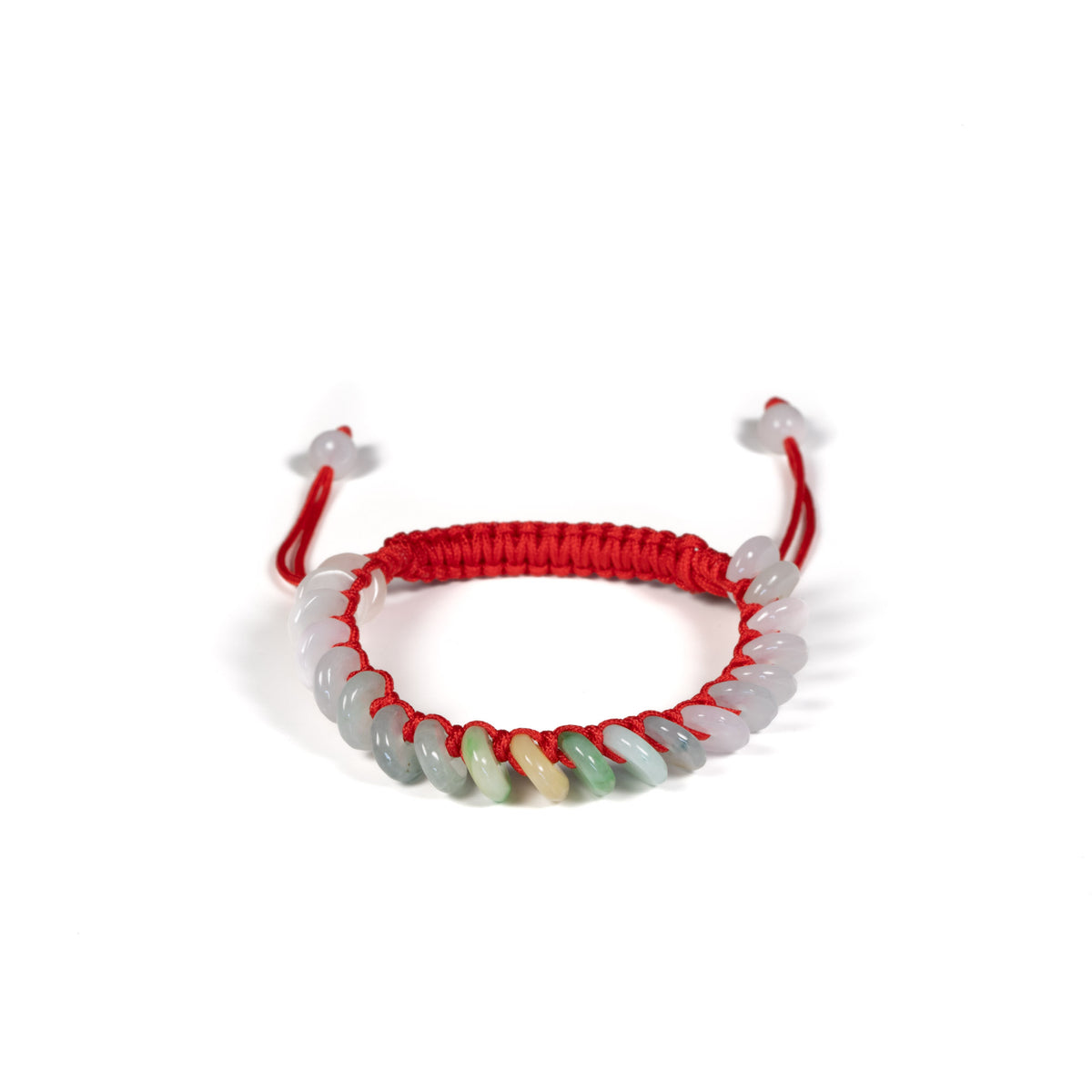 Lucky Red String Bracelet with Jadeite Jade Coins - Perfect Gift for Her