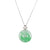 Green and White Flower Disc Pendant