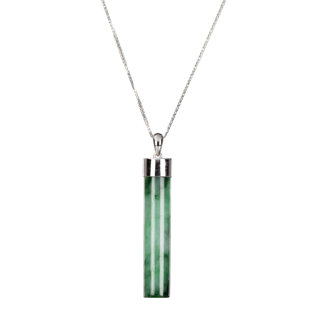 Jadeite Jade Cylinder Necklace