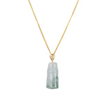 18K Yellow Gold Jade Bamboo Pendant