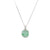 Apple Green Pattern Circular Jade Pendant in 18K White Gold & Diamonds - Floral Frame