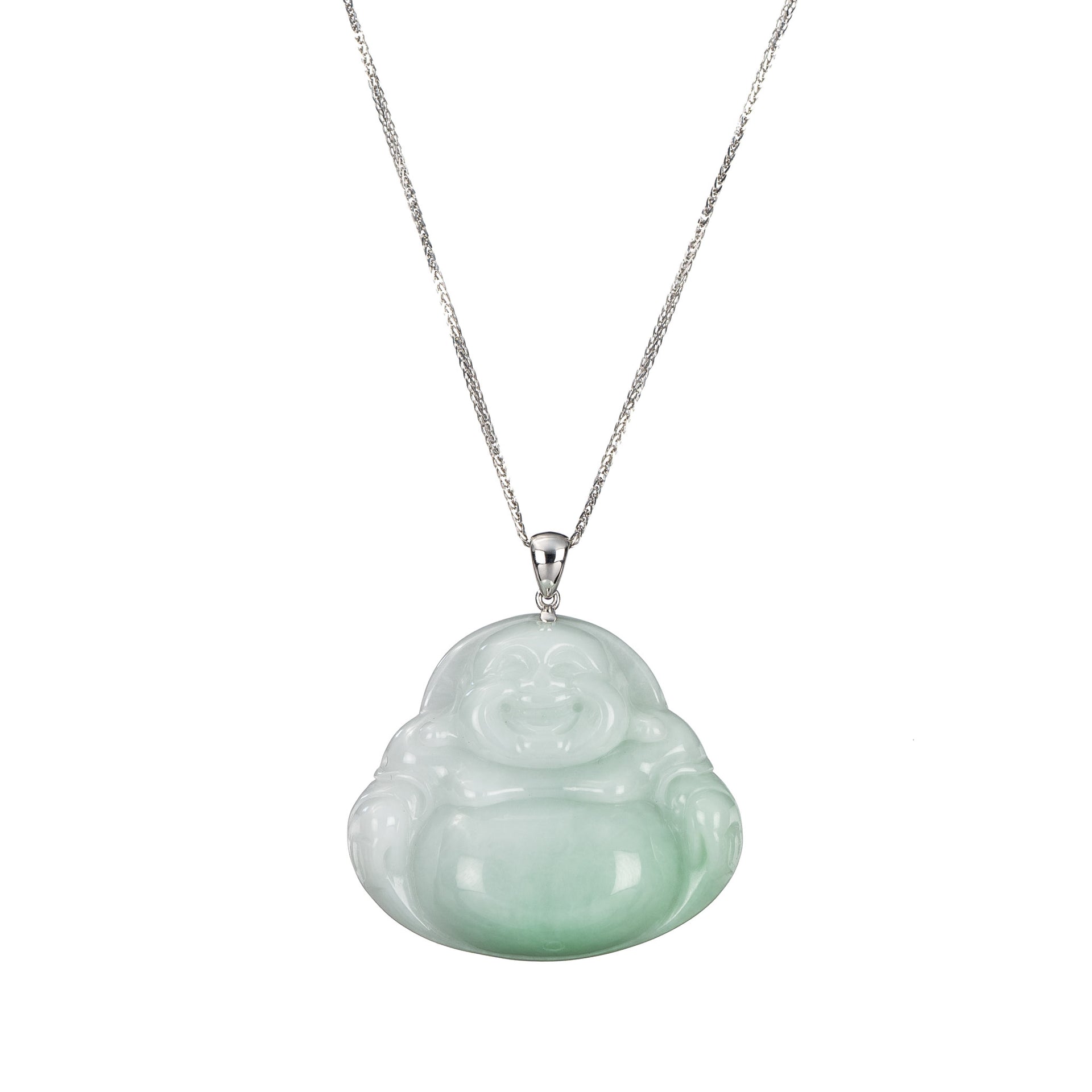 Genuine Laughing Buddha Jade Pendant– MAYS GEMS