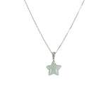 18K White Gold Jadeite Jade Star Pendant