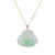 Untreated Happy Buddha Jade Necklace - 18K Yellow Gold