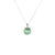 18K Green Pattern Jade Donut Necklace - Kandy Donut