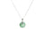 18K Pale Green with Green Pattern Jadeite Pendant - Kandy Donut