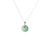 18K Apple Green Pattern Jade Donut Necklace - Kandy Donut