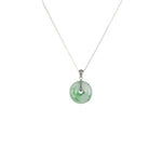 Grade A White with Green Pattern Jadeite Necklace - Kandy Donut