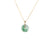 Untreated White with Green Pattern Jade Necklace - Kandy Donut