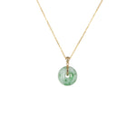 Natural Dark Green Pattern Jade Necklace - Kandy Donut