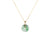 18K White with Green Pattern Jade Pendant - Kandy Donut