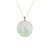 Carved Jadeite Jade Disc Pendant with Diamond