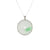 18K White Gold Carved Jade Pi Disc Necklace