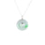 18K White Gold Carved Jade Pi Disc with Diamonds