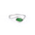 Canberra - 18K Twisted Marquise Jade Ring with Diamonds