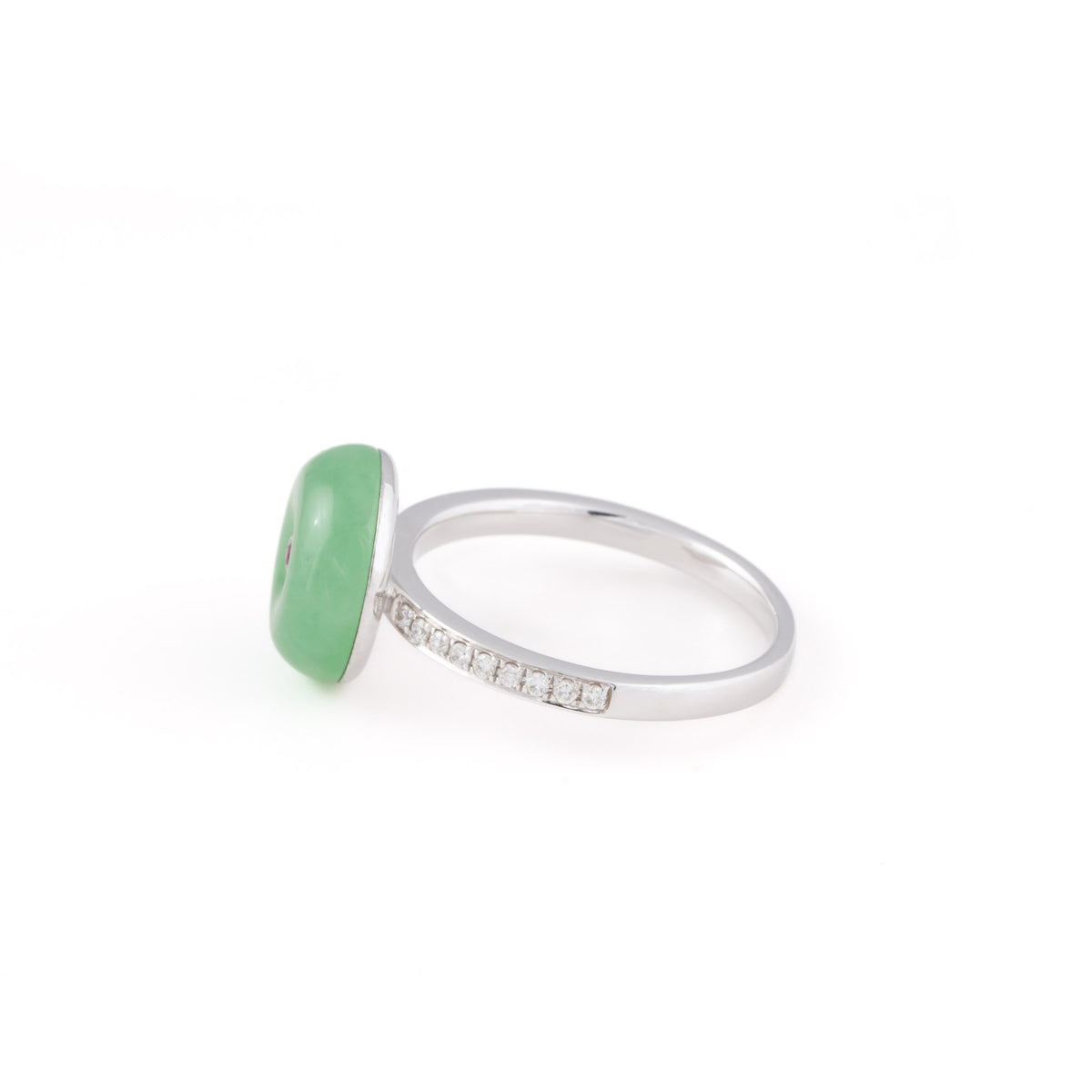 Uluru - Apple Green Jadeite Jade Ring