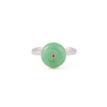 Uluru - Apple Green Jadeite Jade Ring