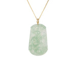 Tranquiliti Chinese Zodiac Animal Jade Pendant with 18ct Gold and Diamonds - Snake