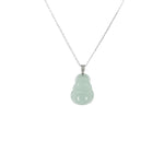 Ideali Tall Happy Buddha Jadeite Jade Necklace with 18ct Gold