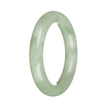 54.1mm Green with Apple Green Patch Jade Bangle Bracelet