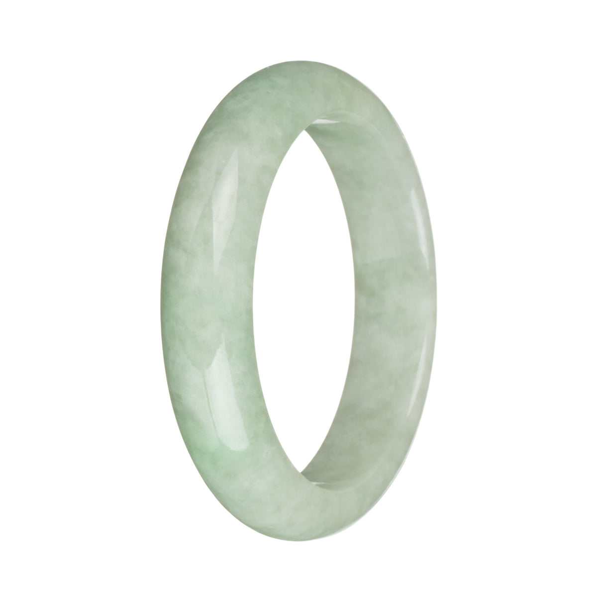 58.4mm Light Green Jade Bangle Bracelet