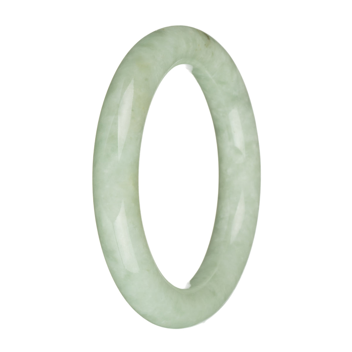 58.5mm Light Green Jade Bangle Bracelet