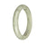 57.1mm White with Light Green Patterns Jade Bangle Bracelet