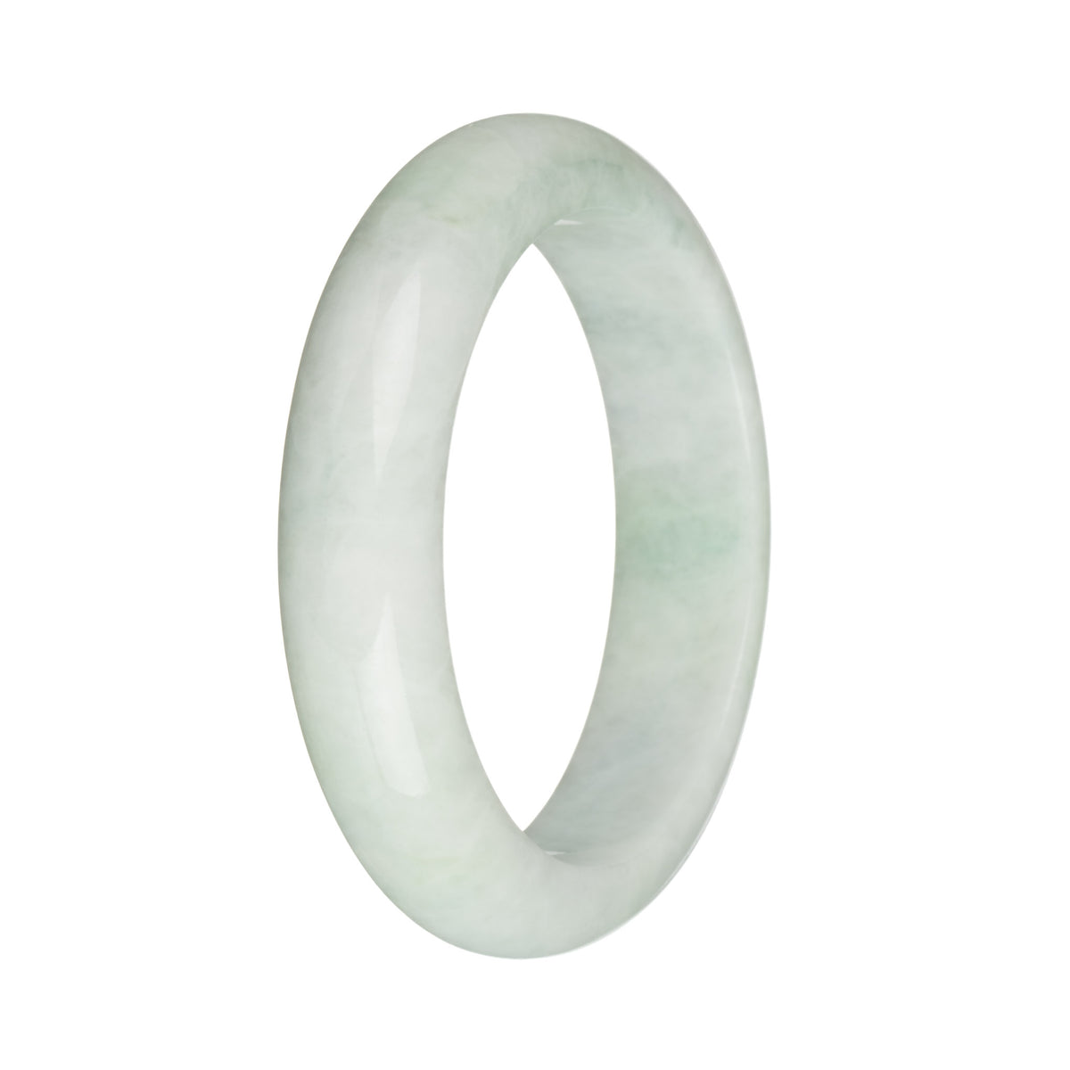 56.8mm Pale Green Jade Bangle Bracelet