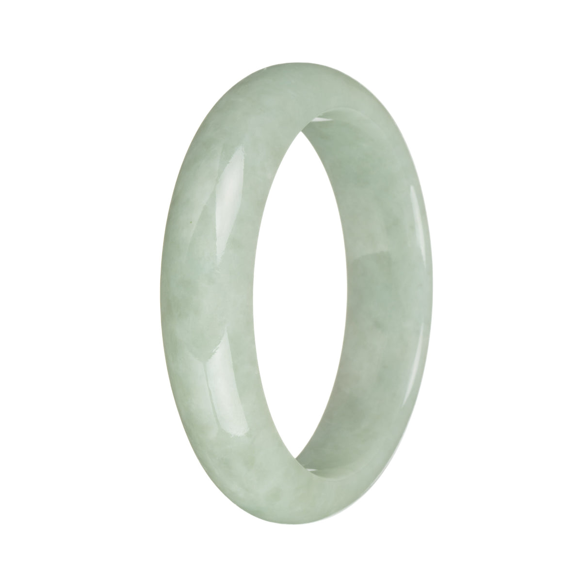 57.4mm Light Green Jade Bangle Bracelet