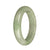 56.6mm Light Green and White Jade Bangle Bracelet