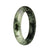 56.6mm Pale Green with Lavender and Dark Green Patterns and Apple Green Spots Jade Bangle Bracelet