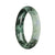 56.6mm Pale Green with Lavender and Dark Green Patterns and Apple Green Spots Jade Bangle Bracelet