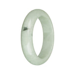 54.2mm Light Green with Dark Green Patch Jade Bangle Bracelet
